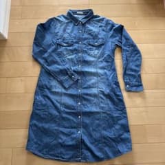 GU デニムブルー シャツワンピース 長袖のサムネイル