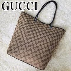 極美品✨GUCCI GG キャンバス トートバッグ レザー ブラウンのサムネイル