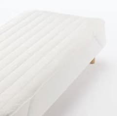 【m様専用】無印良品　洗いざらし綿 敷パッド シングル オーガニックコットンのサムネイル
