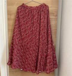 花柄ロングスカート プリーツスカートのサムネイル