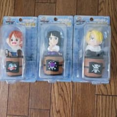❤️大好きさん⭐️ワンピース 樽入りフィギュア 3体セット ソフビー貯金箱です。のサムネイル