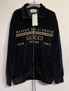 GUCCI ロゴ オーバーサイズ シェニールブルゾン ベロア トラック