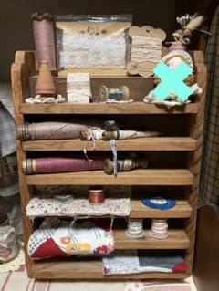 カントリー雑貨 アンファン雑貨 木製飾り棚 裁縫棚 - メルカリ