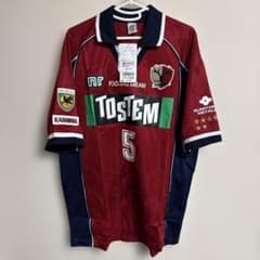 新品！タグ付き！鹿島アントラーズ 中田浩二 サイン入り 2001年