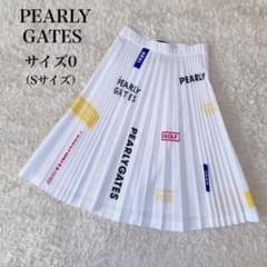 美品】 パーリーゲイツ プリーツスカート ドットエアー ロゴ サイズ0