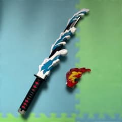 Thumbnail of 鬼滅の刃 dx日輪刀 剣 炭治郎 水の呼吸 ヒノカミ神楽 アクション