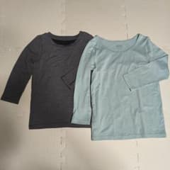 UNIQLO キッズ ヒートテック アンダーシャツ 2枚セット 100cmのサムネイル