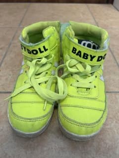 BABY DOLL 蛍光イエローハイカットスニーカー18cmのサムネイル