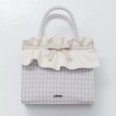 完売品 pium フリルリボンスクエアミニトートバッグ - メルカリ