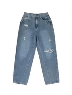 ダメージ加工 デニムパンツ ブルーのサムネイル