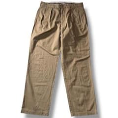 90s ラルフローレン ポロチノ アンドリュー ツータック ワイド 古着 38