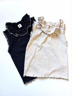 &mignonフリルネック ノースリーブ Tシャツ 2枚セットのサムネイル