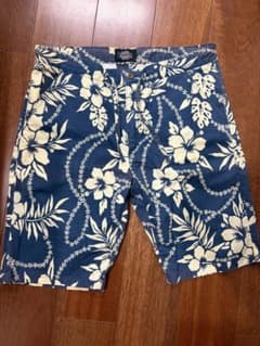 花柄 ショートパンツ ハーフパンツ ネイビーのサムネイル
