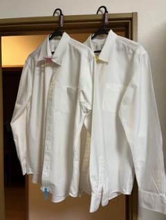 木毎田さん専用2枚セット【美品】無印良品　洗いざらしオックス　ボタンダウン　白のサムネイル