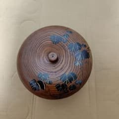 昭和レトロ】木製 菓子器 蔦蒔絵 蓋付き 菓子鉢 - メルカリ
