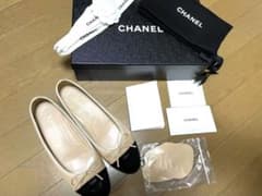 ほぼ未使用 CHANEL バレリーナ＊ベージュ & ブラック