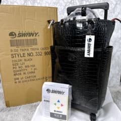 新品【スワニー】 キャリーケース 4輪 ストッパー クロコ型押し 2way