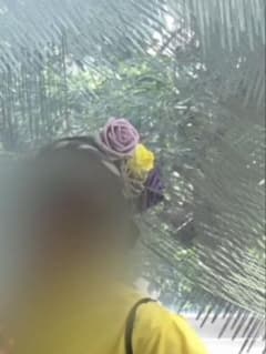 SHEIN 体育祭 盛り髪 はちまき 花 ティアラ