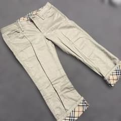 Burberry ベージュ クロップドパンツ チェック柄のサムネイル