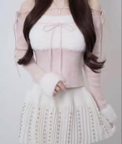 Lumignon Ribbon bust fluffy tops - メルカリ