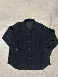 GU ブラック コットンシャツジャケットのサムネイル