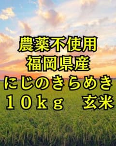 農薬不使用 福岡県産 新米 玄米 令和8年産 にじのきらめき 10kg 農家直送のサムネイル