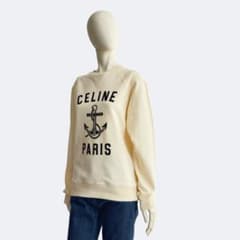 CELINE セリーヌ トレーナー クリーム レディース アンカー スウェット 