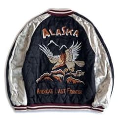 HOUSTON レーヨン スカジャン ALASKA HAWK柄 51216 L HOUSTON レーヨン スカジャン ALASKA HAWK柄 51216 L - メルカリ