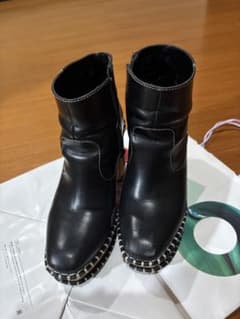 MOUSSY ブラック ステッチデザイン ショートブーツのサムネイル