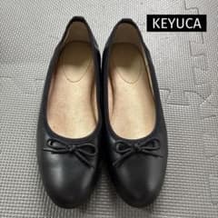 KEYUCA ブラック フラットシューズ　Ｌサイズのサムネイル
