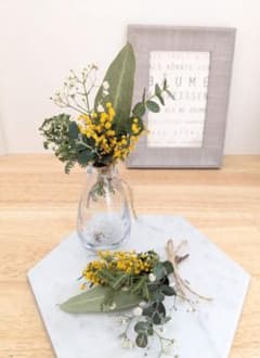 ♡Spring petit bouquet~　ミモザの一輪挿しブーケ2束セットのサムネイル