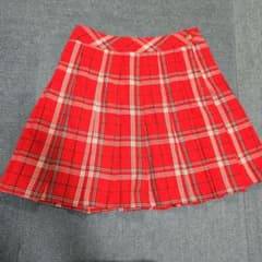 ポムシェ　赤 プリーツスカート M 　赤アンスコ ポムシェ 赤 プリーツスカート M 赤アンスコ ポムシェ 赤