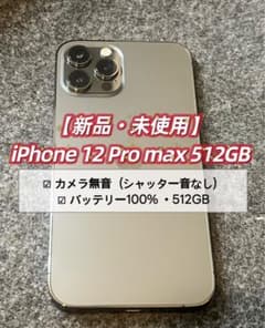 【新品未使用】iPhone 12 Pro Max 512GB シャッター音無しのサムネイル