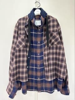 sacai チェックシャツ 20-02237M サイズ2 - メルカリ