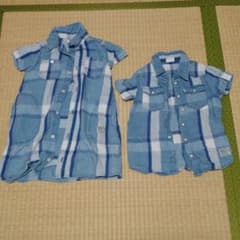 半袖シャツ チェックシャツ、ワンピース。きゅる様専用。のサムネイル