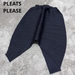 極美品 プリーツプリーズ イッセイミヤケ 横プリーツ バルーンパンツ