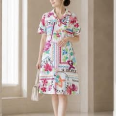 未使用級◆極美品 LEONARD ストレッチ 白 ピンク ワンピース 40 未使用級◇極美品 LEONARD ストレッチ 白 ピンク ワンピース 40 - メルカリ