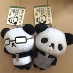 おじぱん　おじさんなパンダ　マスコットキーチェーン　ぬいぐるみ