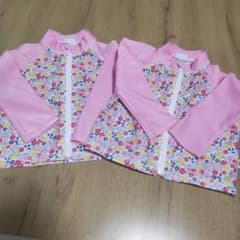 Combi Mini ラッシュガード 花柄 ピンク 80cm 2枚セットのサムネイル