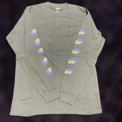 ダークグレーX-girlエックスガールサイズM プリントロングTシャツ　美品