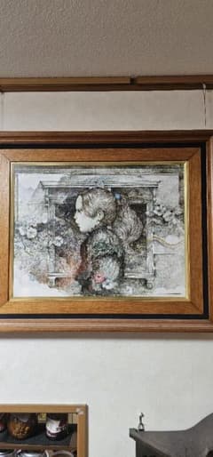 石阪春生 油彩10号 女のいる風景 2つの窓 - メルカリ