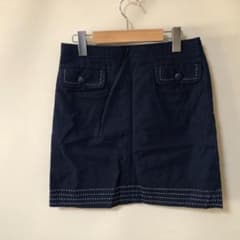 ブルックスブラザーズ　ネイビー　スカート　ゴルフウエアにも♪　0　D797