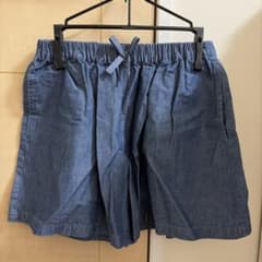 デニム調 ハーフパンツ ウエストゴムのサムネイル