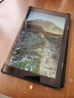 Amazon fire10 HD 32GB 保護フィルム、手帳型ケース付きのサムネイル