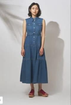 GRACE CONTINENTAL デニムノースリーブワンピース 38のサムネイル