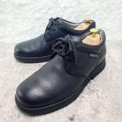 極上の歩き心地✨MEPHISTO✨外羽根 プレーントゥ 6.5 シボ革 黒 本革 極上の歩き心地✨MEPHISTO✨外羽根 プレーントゥ 6.5 シボ革 黒 本革
