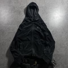 00s【OLD PUMA】velour parka/Y2K/swag お兄系　黒