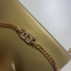 Christian Dior CDロゴ ラインストーン ブレスレット ゴールド - メルカリ