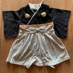 和装衣装　ベビーロンパース男の子用のサムネイル