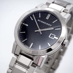 87 稼働【美品】 BURBERRY 時計 メンズ ブラック 箱付き デイト - メルカリ